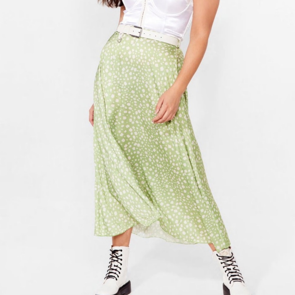 New Nasty Gal Plus Size Dalmatian Print Midi Skirt